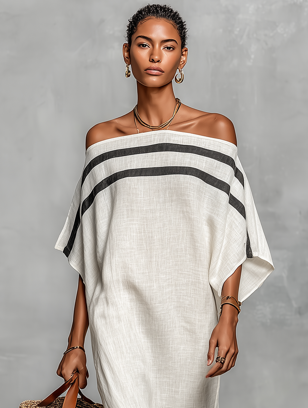 Vestido maxi de lino minimalista