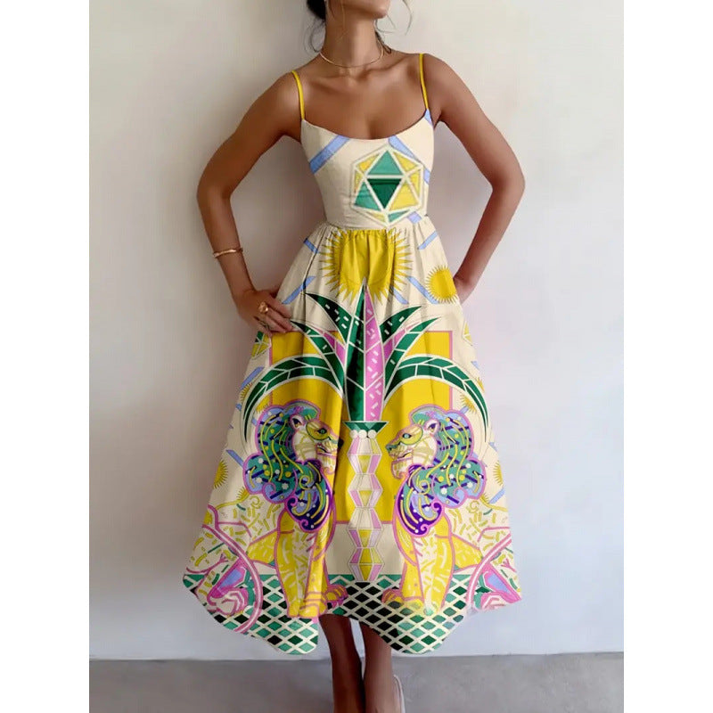 Ángela | Vestido midi del Templo del Sol