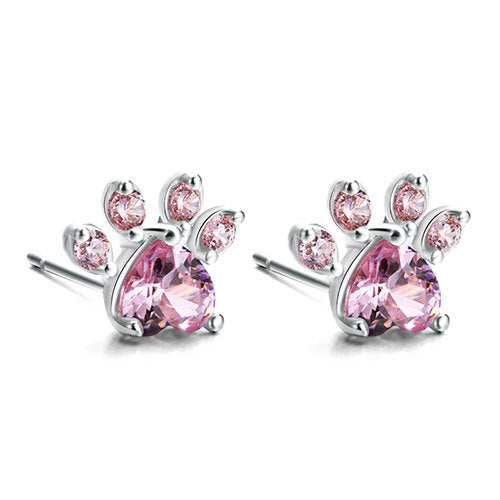 Set De 4 Piezas De Oro Rosa Con Corazón De Circonia