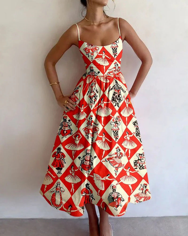 Verónica | Vestido midi de carrusel vintage