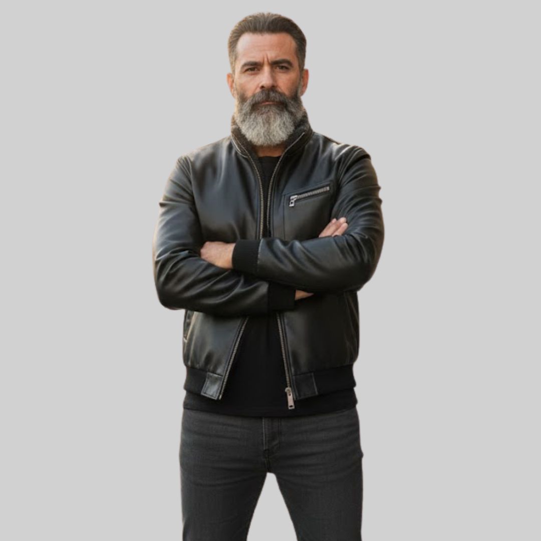 MAURICIO | Chaqueta De Cuero Ecológico Con Forro De Sherpa