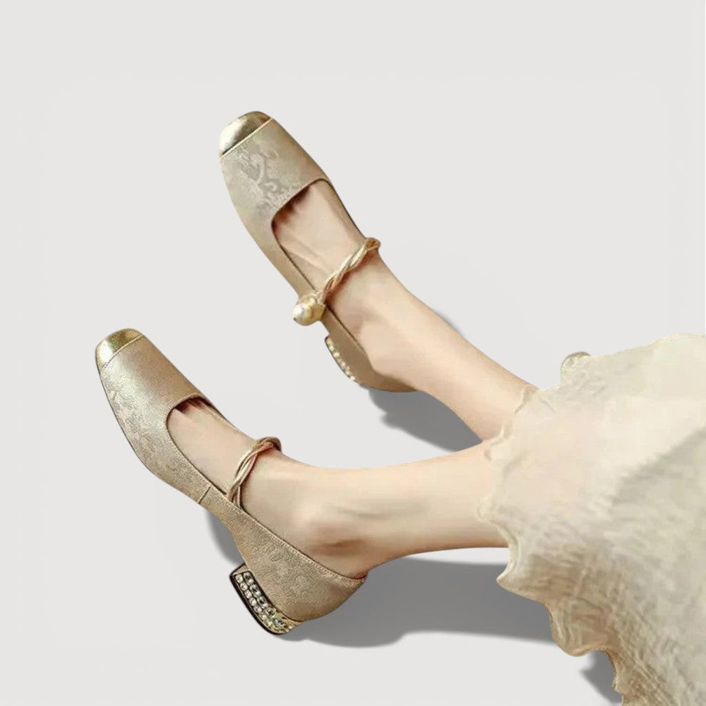 KRYSTAL – TACONES BAJOS DE ESTILO VINTAGE