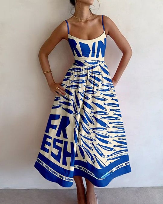 Julia | Vestido midi de mercado costero