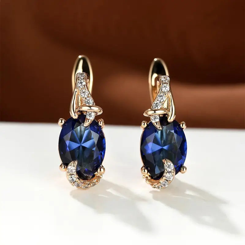 Pendientes colgantes de oro Royal Midnight