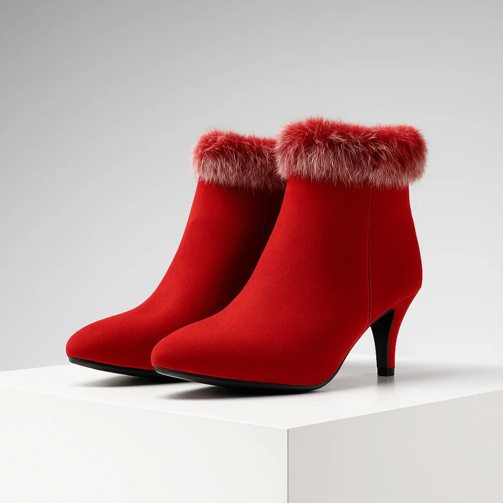 MELISA | Botines De Ante Vegano Con Forro Acolchado