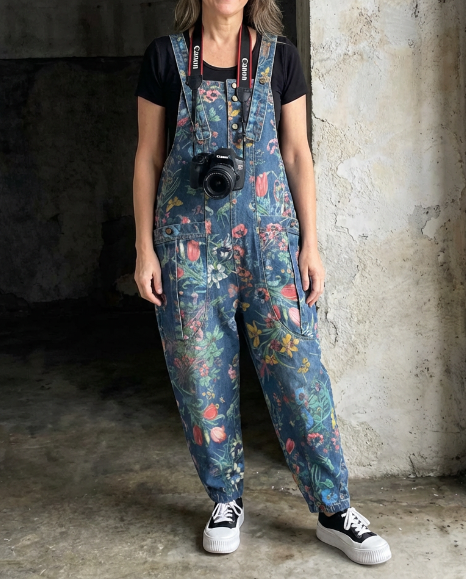 Flora | Overoles holgados con estampado floral