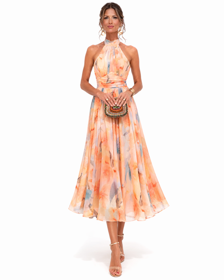 Dolores | Abito lungo fluido con scollo all&