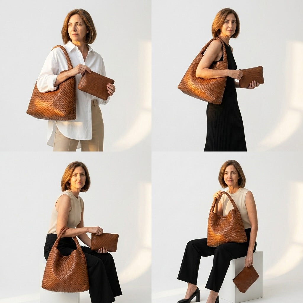 Mia Boutique | bolso trenzado hecho a mano + monedero