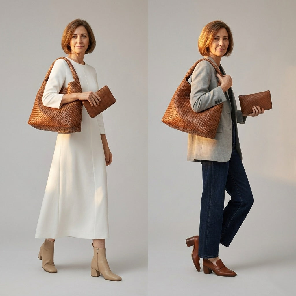 Mia Boutique | bolso trenzado hecho a mano + monedero