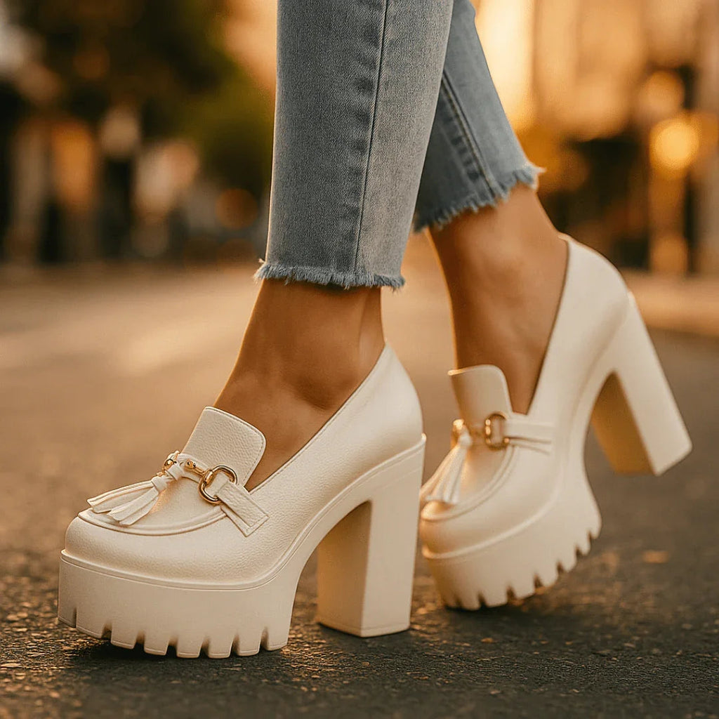 FARIDE | Tacones Con Plantilla Ortopédica Estilo Mocasines