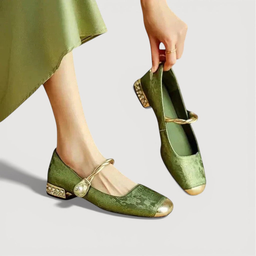 KRYSTAL – TACONES BAJOS DE ESTILO VINTAGE