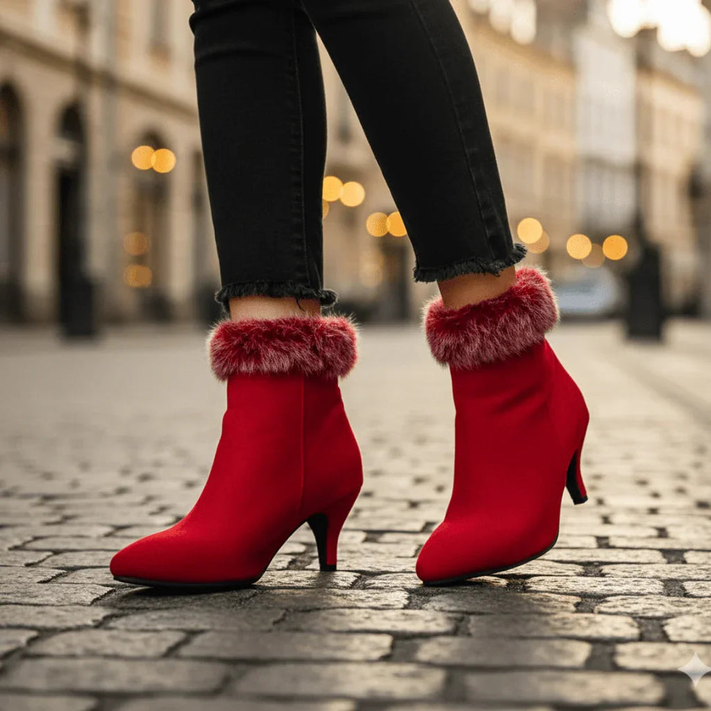 MELISA | Botines De Ante Vegano Con Forro Acolchado