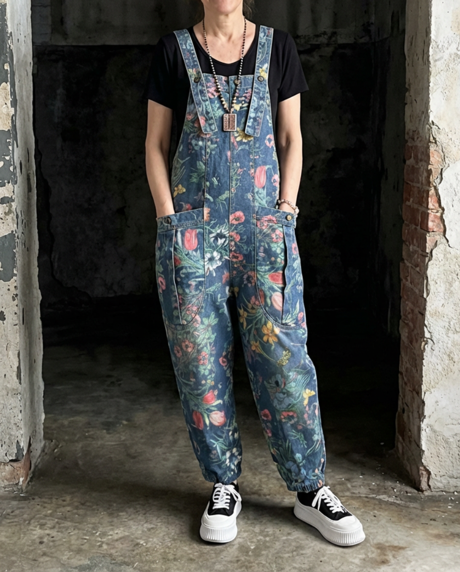 Flora | Overoles holgados con estampado floral