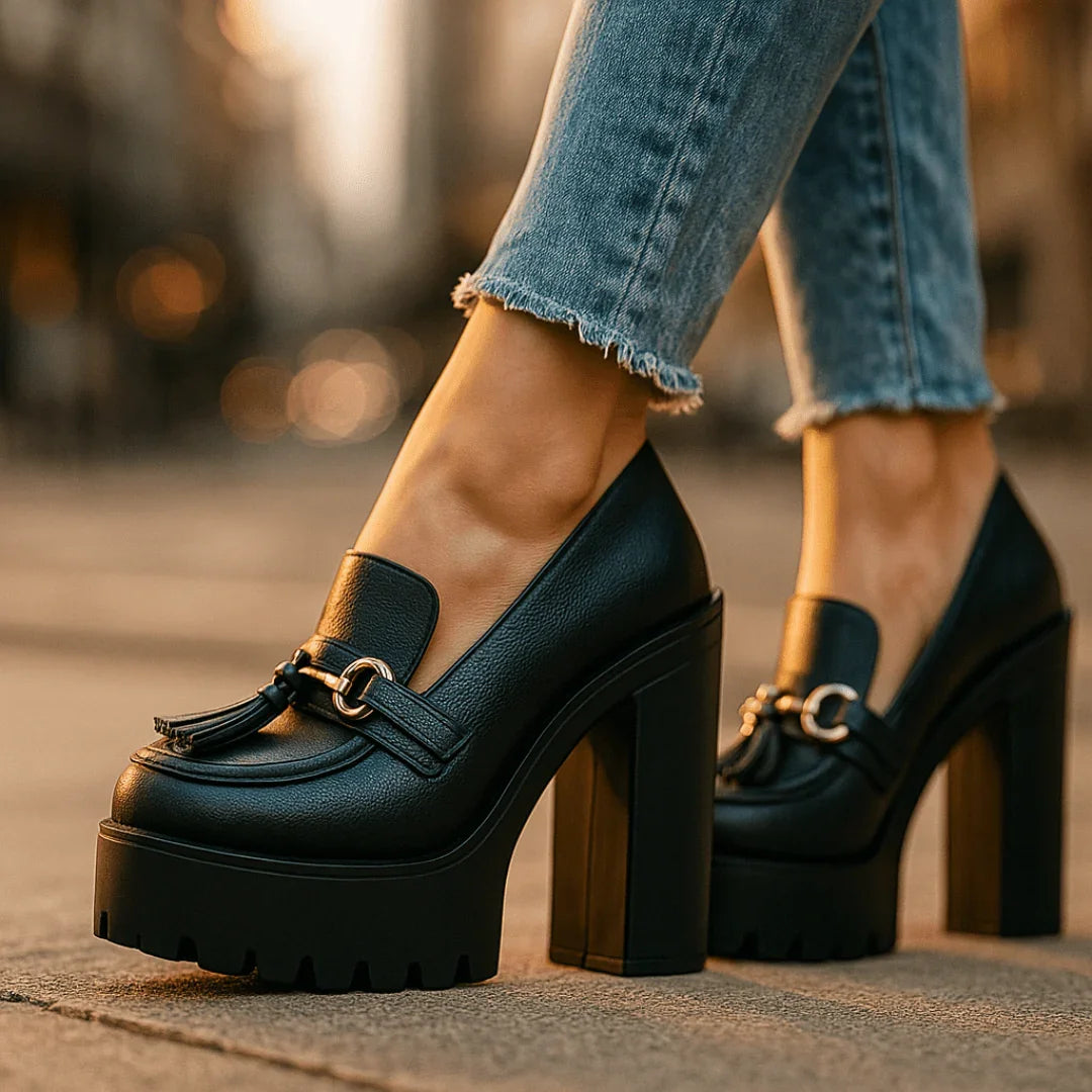 FARIDE | Tacones Con Plantilla Ortopédica Estilo Mocasines