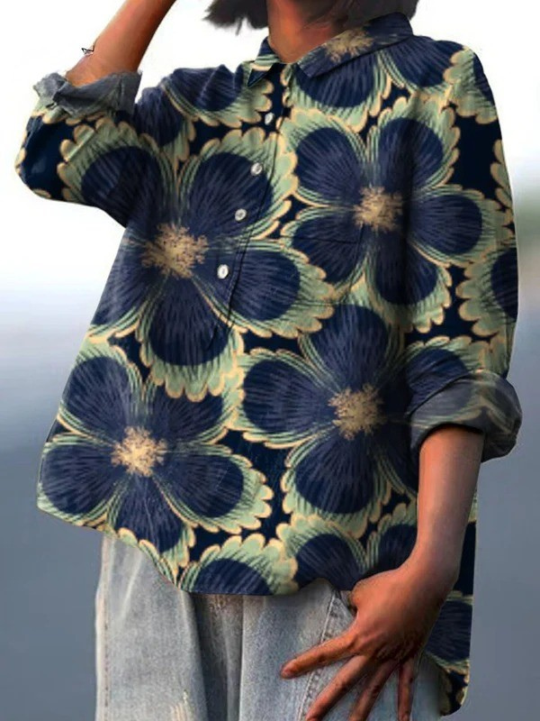 Jessica | Camiseta casual para mujer con estampado floral vintage