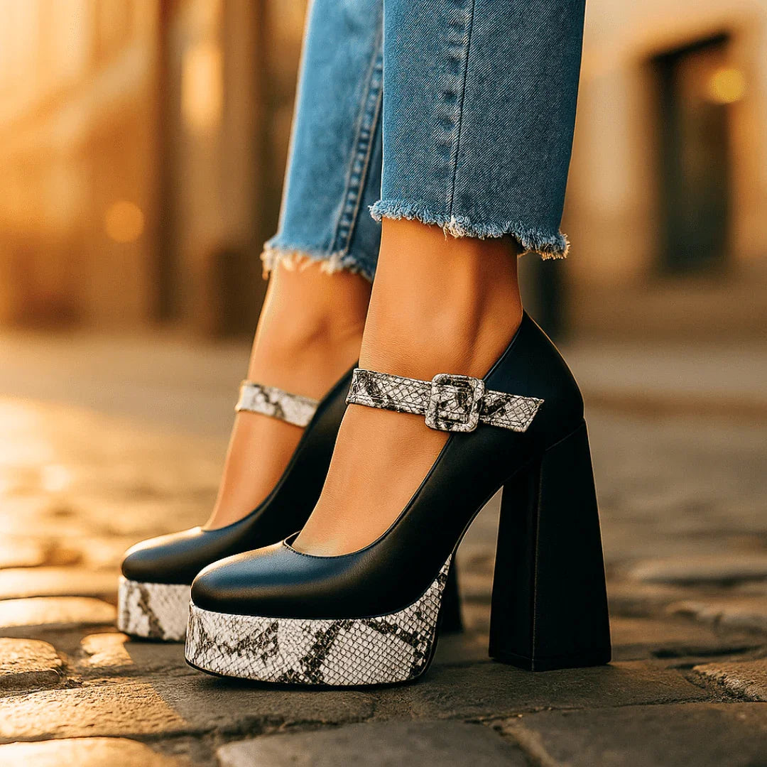 TATIANA | Tacones Con Plataforma Y Plantillas Ortopédicas