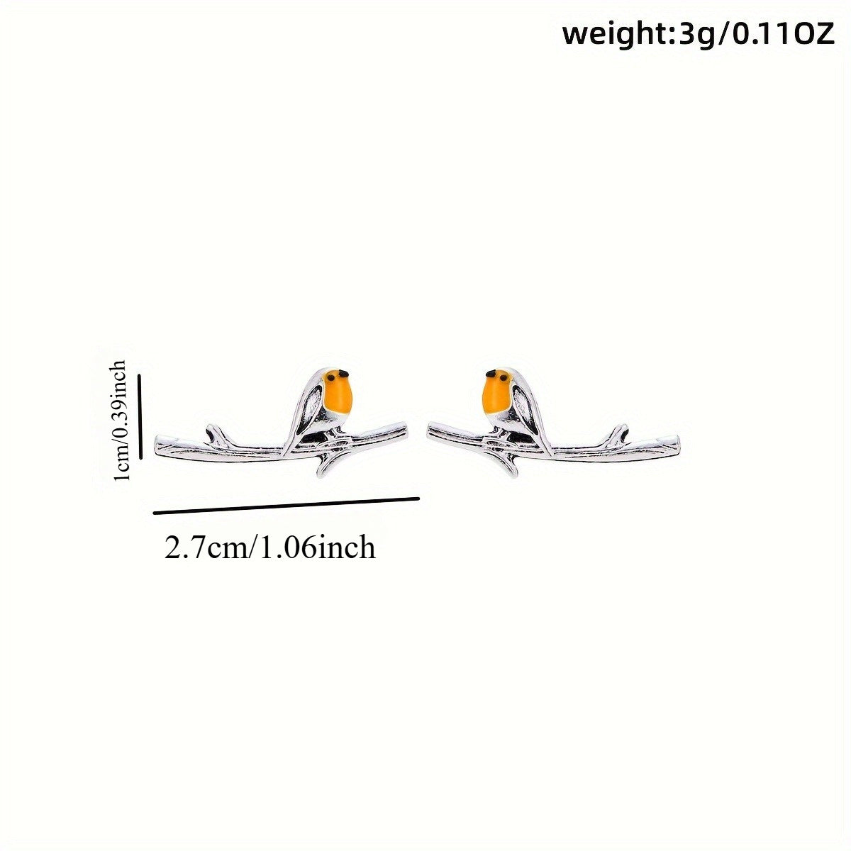 Aretes de pájaro de dibujos animados