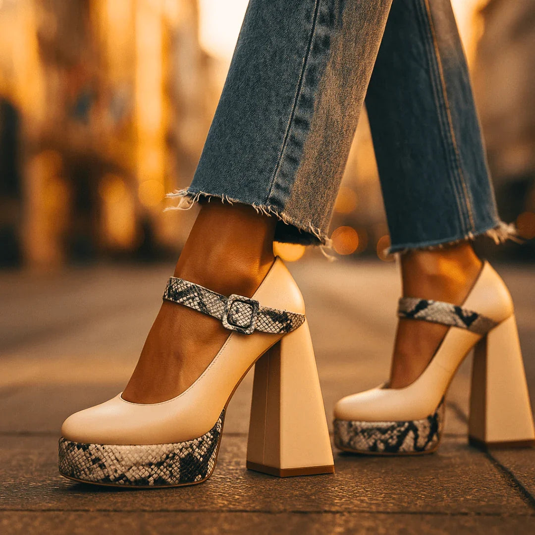 TATIANA | Tacones Con Plataforma Y Plantillas Ortopédicas