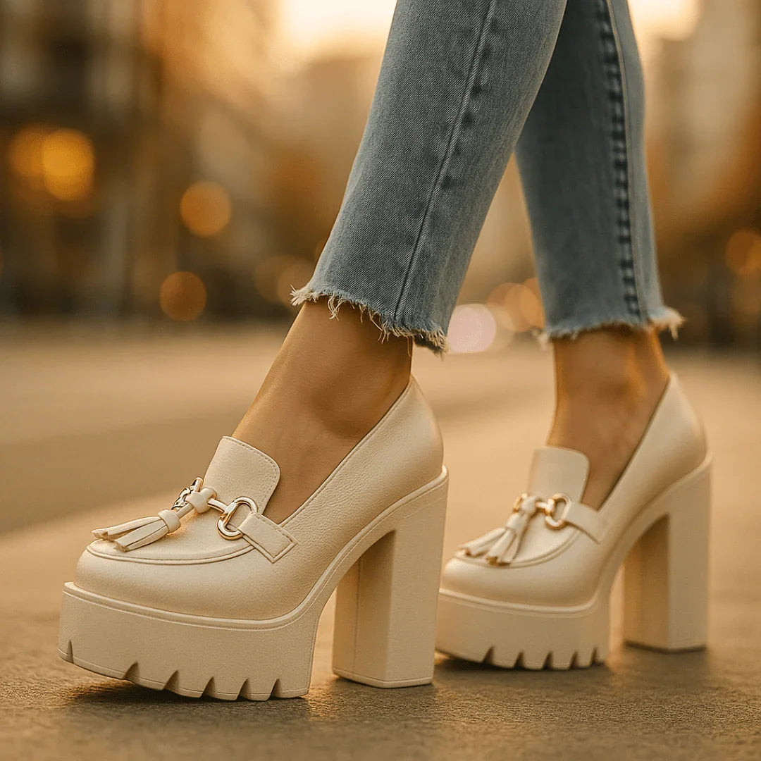 FARIDE | Tacones Con Plantilla Ortopédica Estilo Mocasines