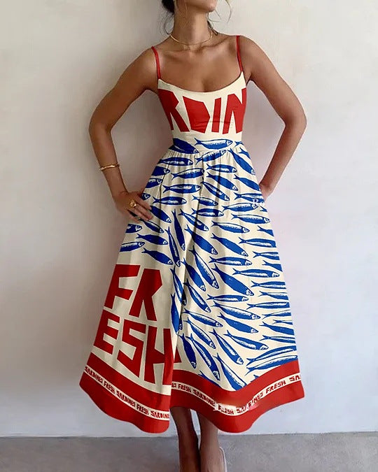 Sara | Vestido Midi de Arte Costero