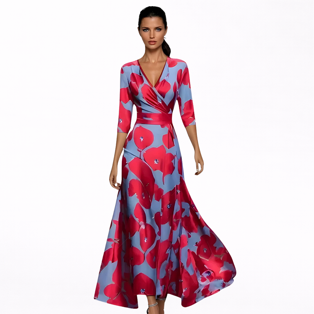 Emilia | Vestido maxi floral elegante