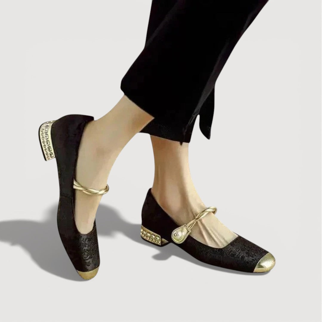 KRYSTAL – TACONES BAJOS DE ESTILO VINTAGE