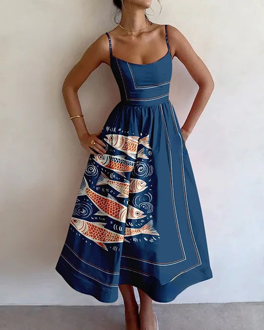 Sandra | Vestido midi Ocean Tide