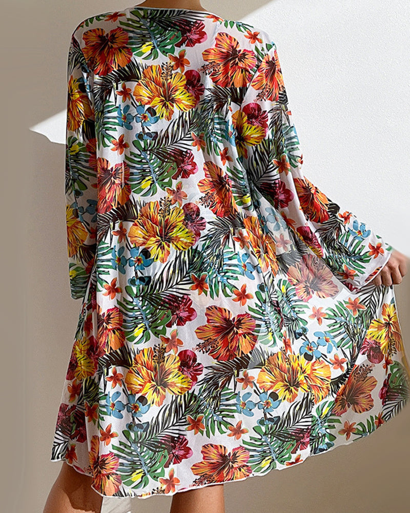 Glenda - bikini con falda de flores