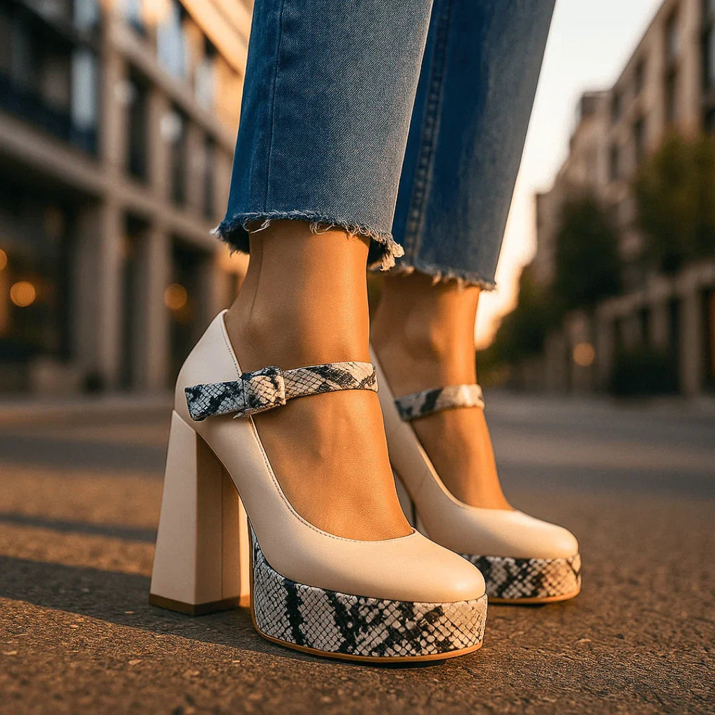 TATIANA | Tacones Con Plataforma Y Plantillas Ortopédicas