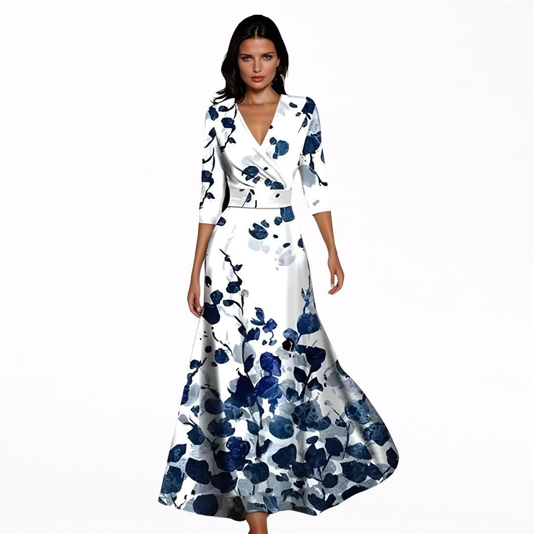 Emilia | Vestido maxi floral elegante