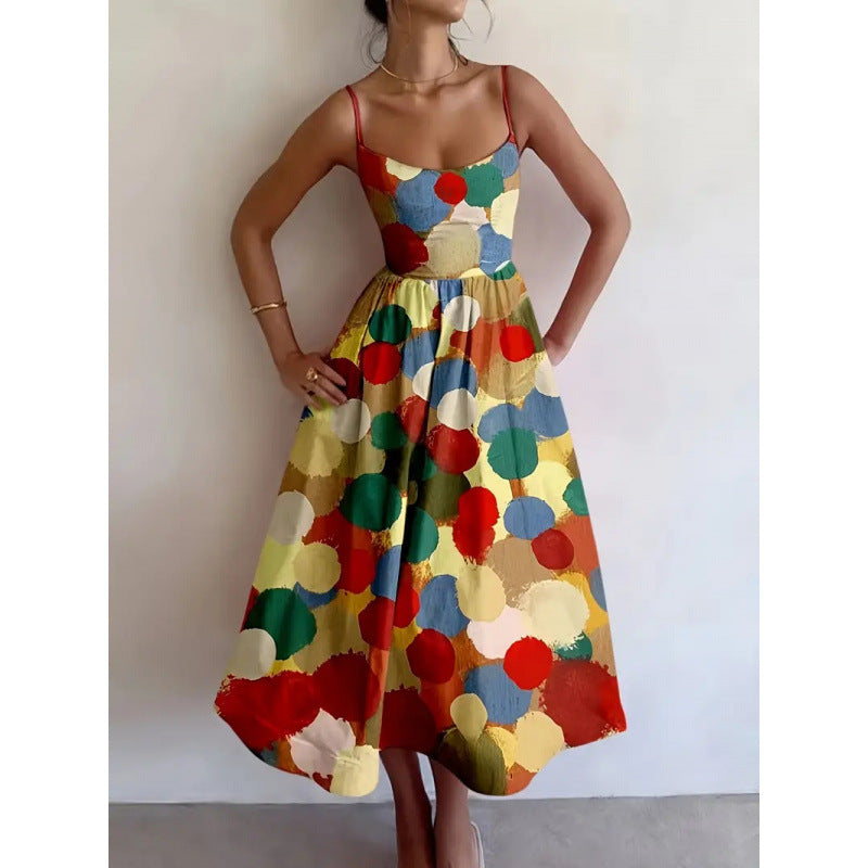 Andrea | Vestido midi de alegría pintada