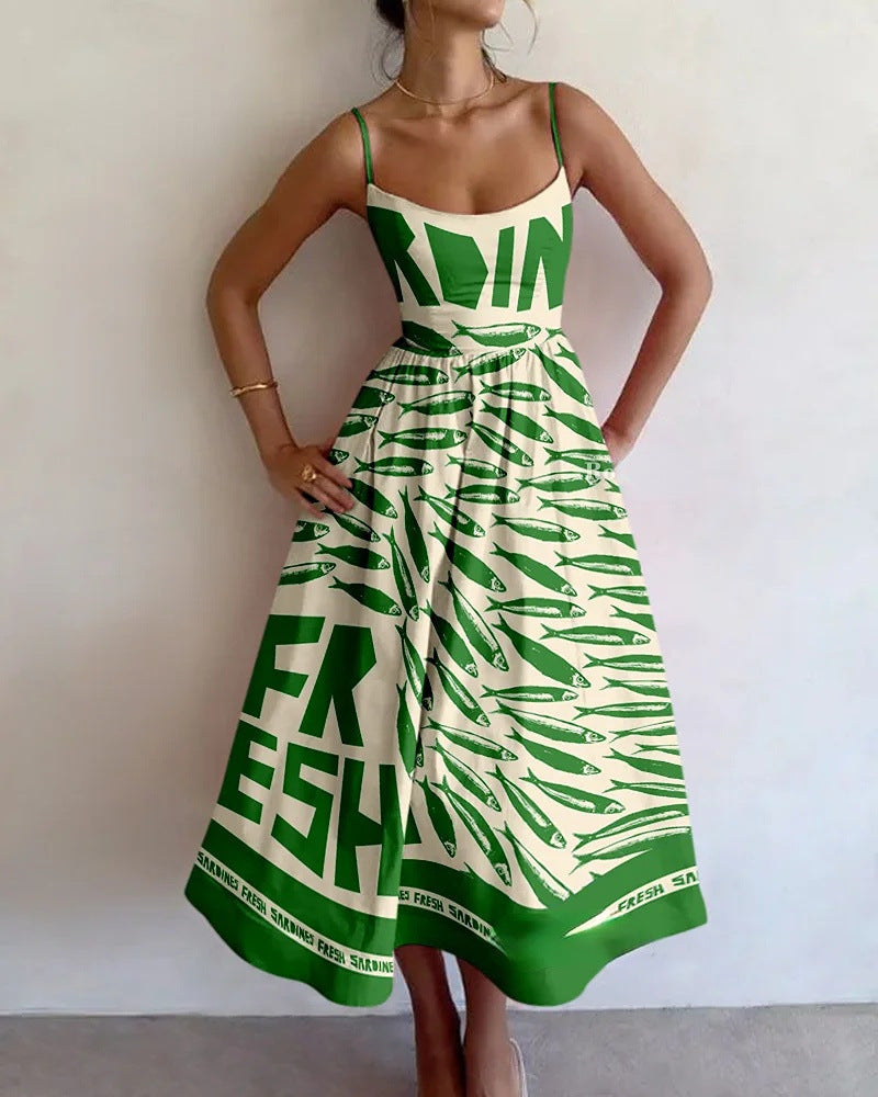 Elena | Vestido midi de mercado costero