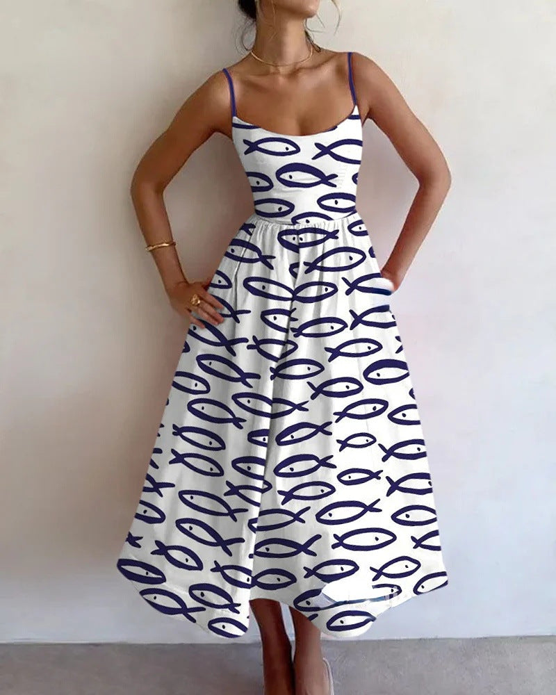 Vega | Vestido midi de boceto costero