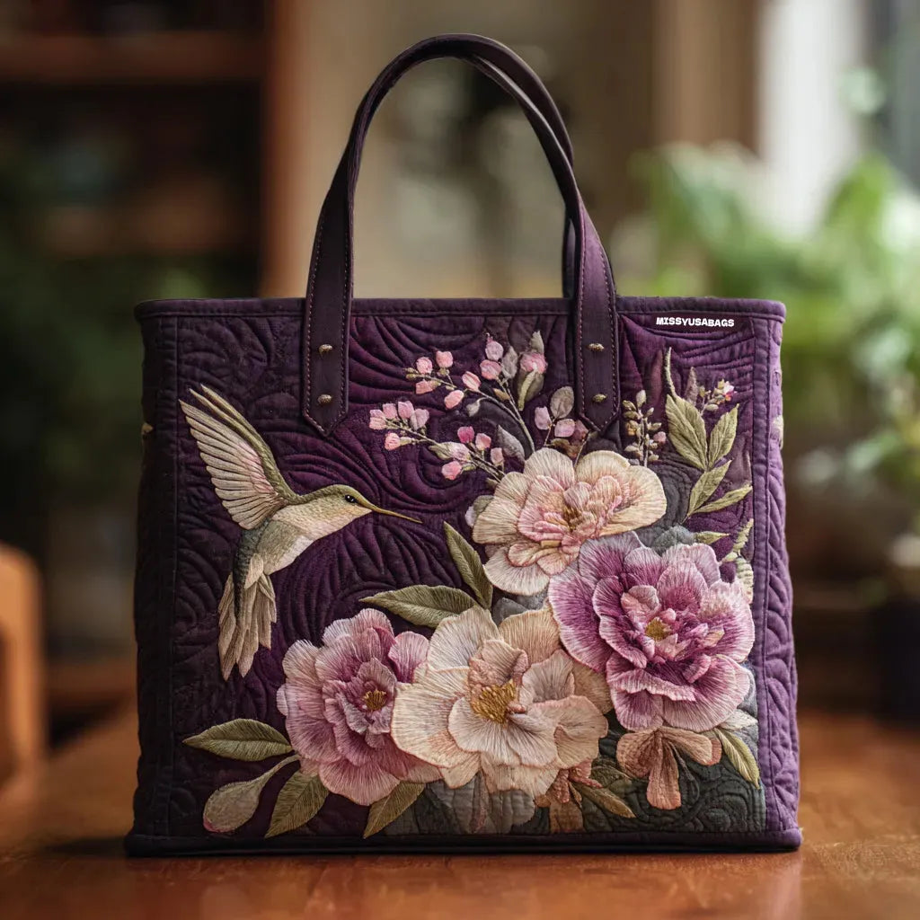 Bolsa hecha a mano - colibríes