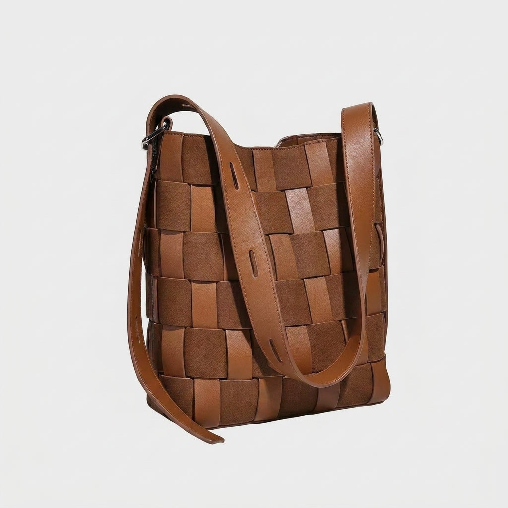 Mia Boutique™ | Bolso Bandolera Trenzado Elegante de Cuero