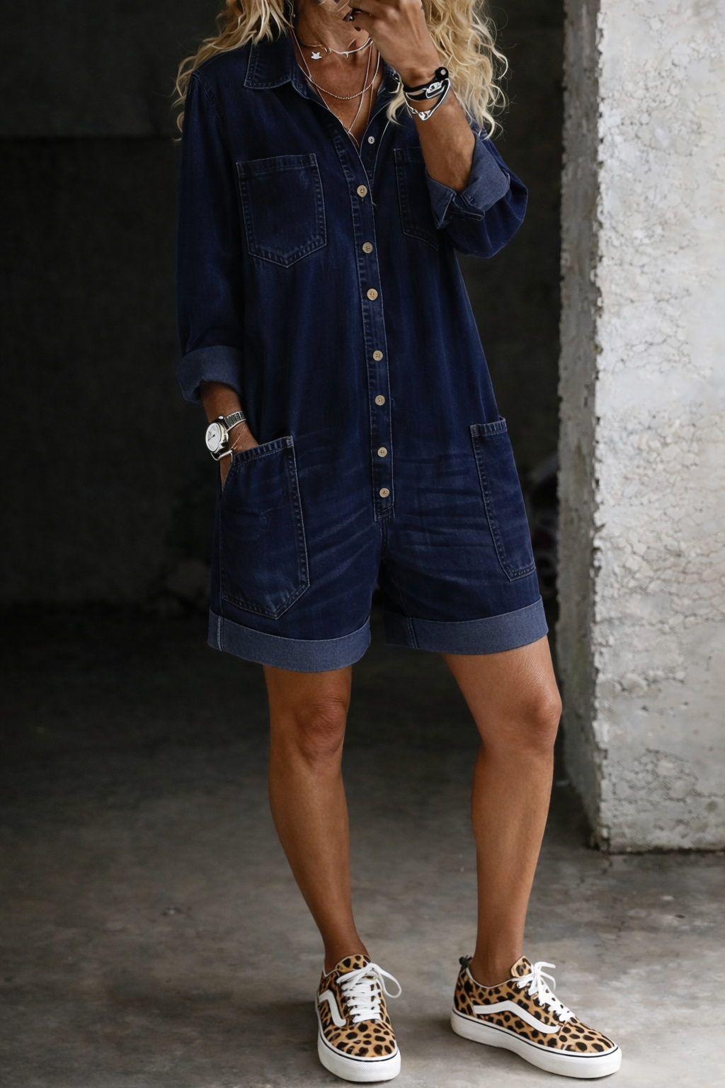 Nora | Mono corto de denim casual