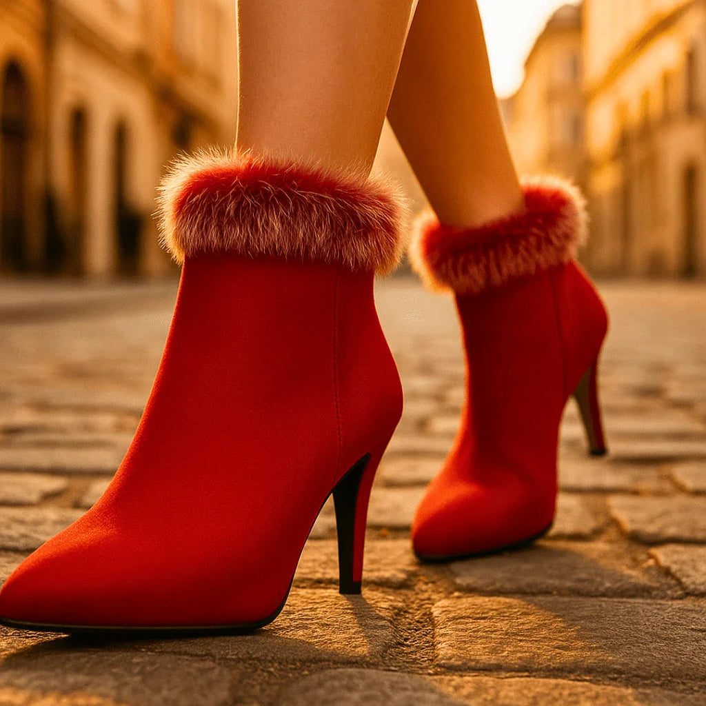 MELISA | Botines De Ante Vegano Con Forro Acolchado