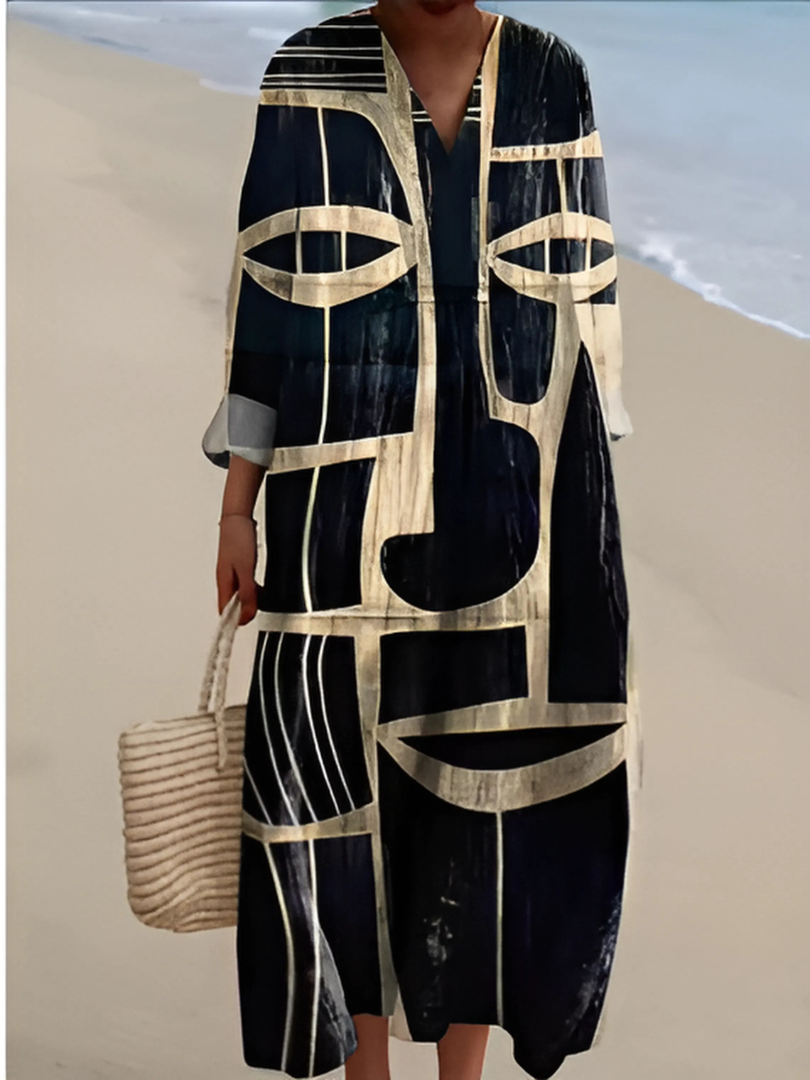 Luna | Vestido con estampado prisma