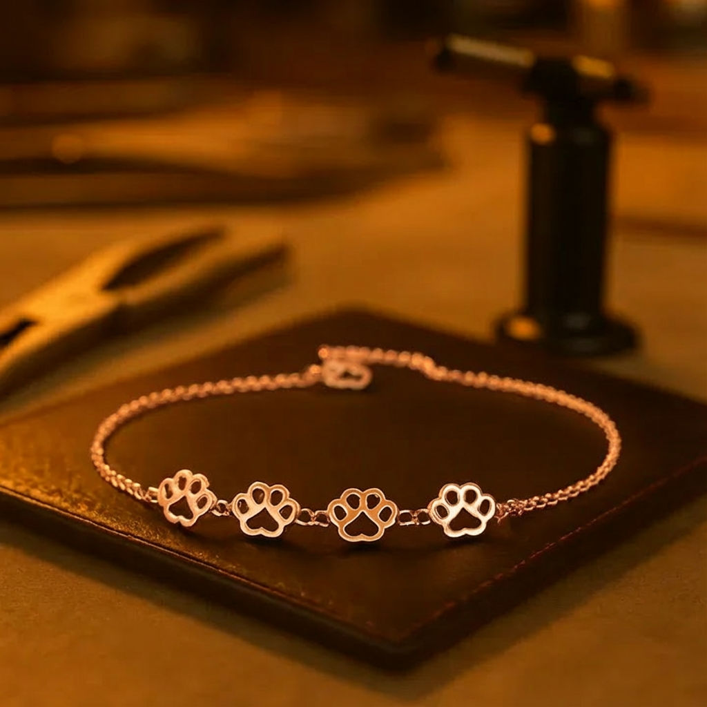 Pulsera Ajustable Con Huella De Pata