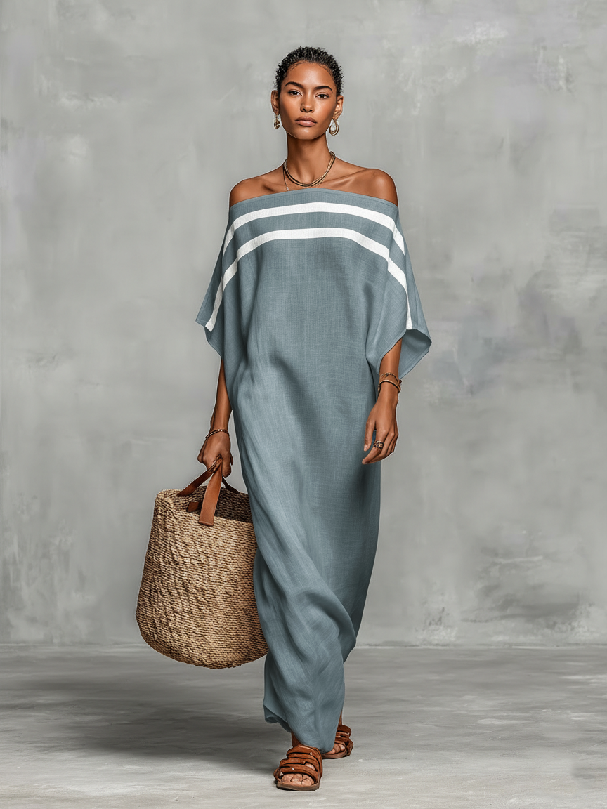 Vestido maxi de lino minimalista