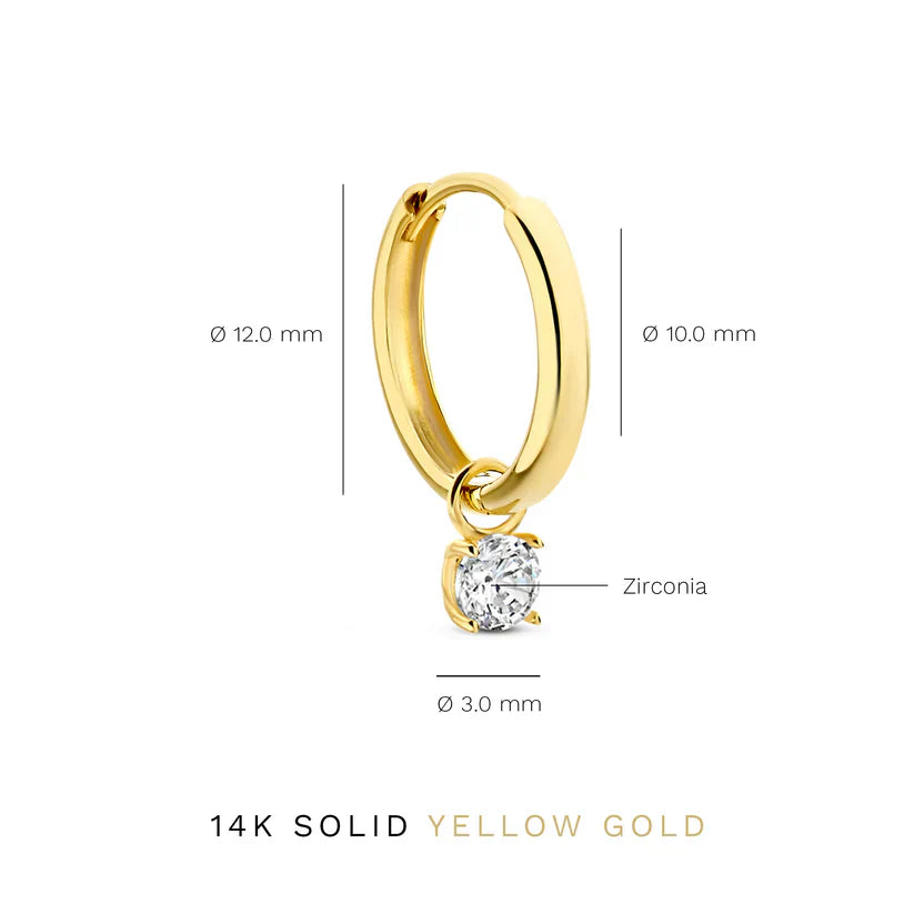 Conjunto de pendientes de piedra Larmes de Lune | Oro