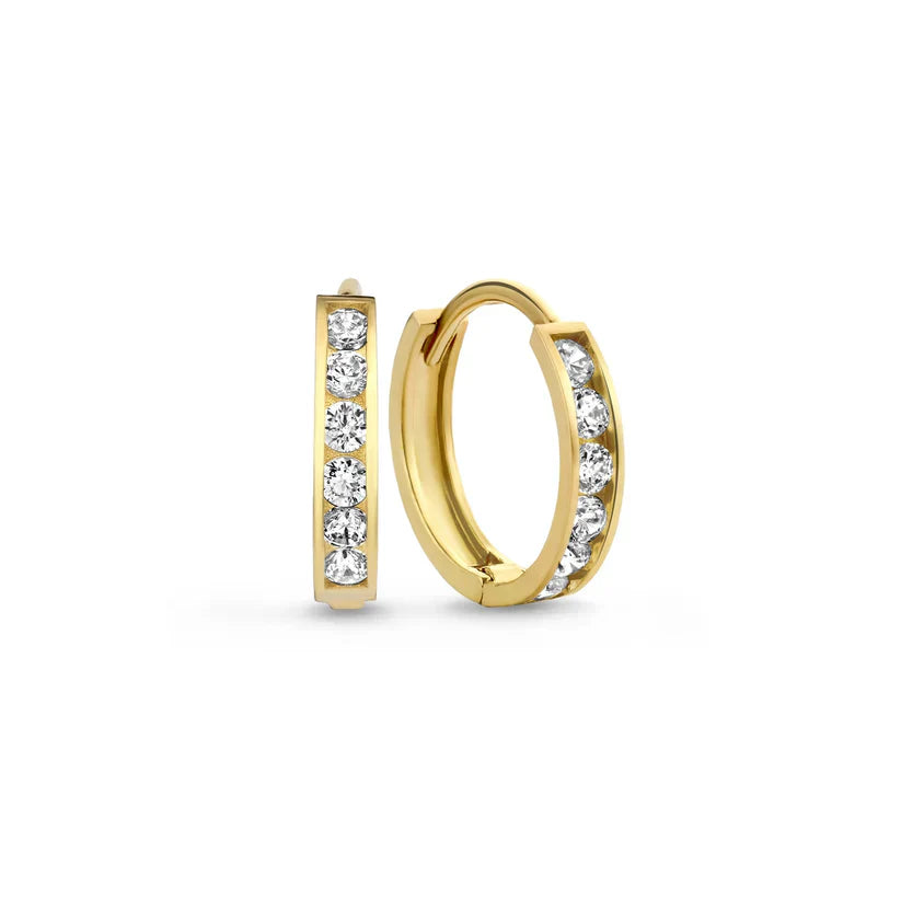 Conjunto de pendientes con piedras Dara Brillane | Oro