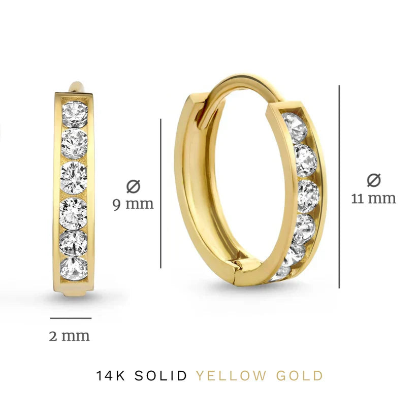 Conjunto de pendientes con piedras Dara Brillane | Oro