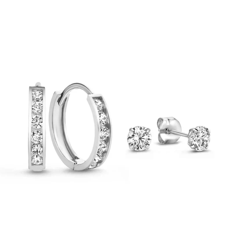 Conjunto de pendientes con piedras Dara Brillane | Oro