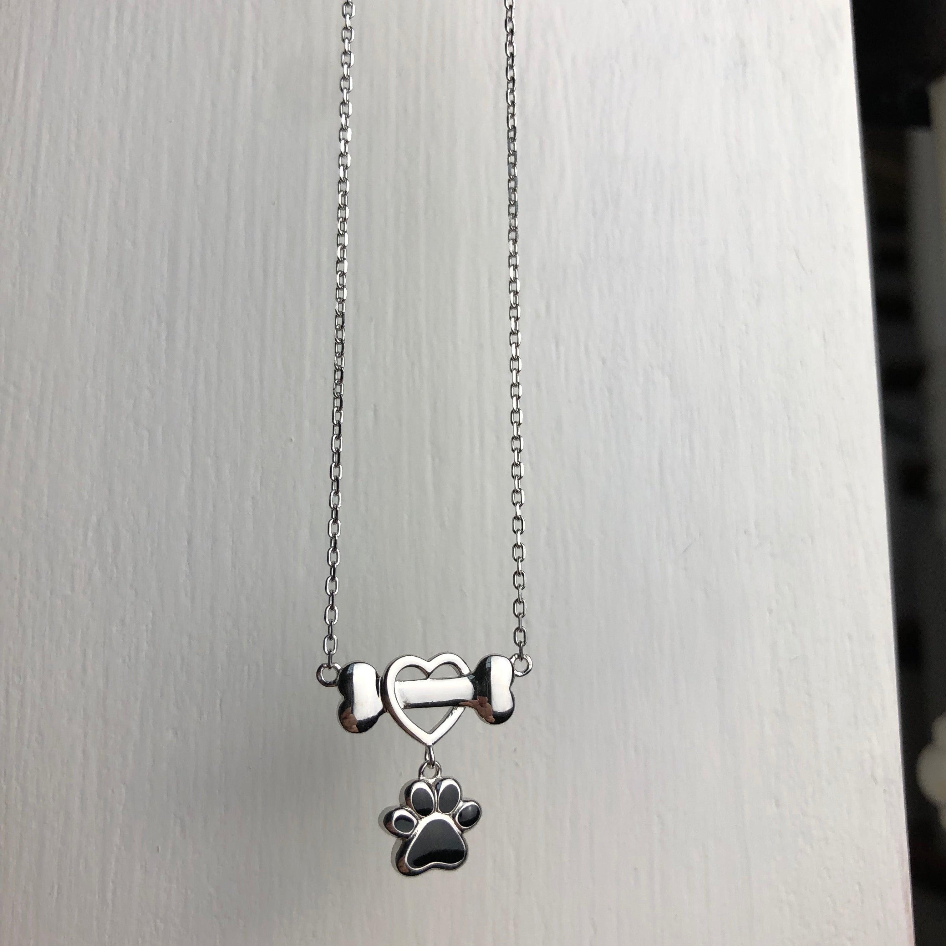 Collar Con Colgante De Pata De Perro