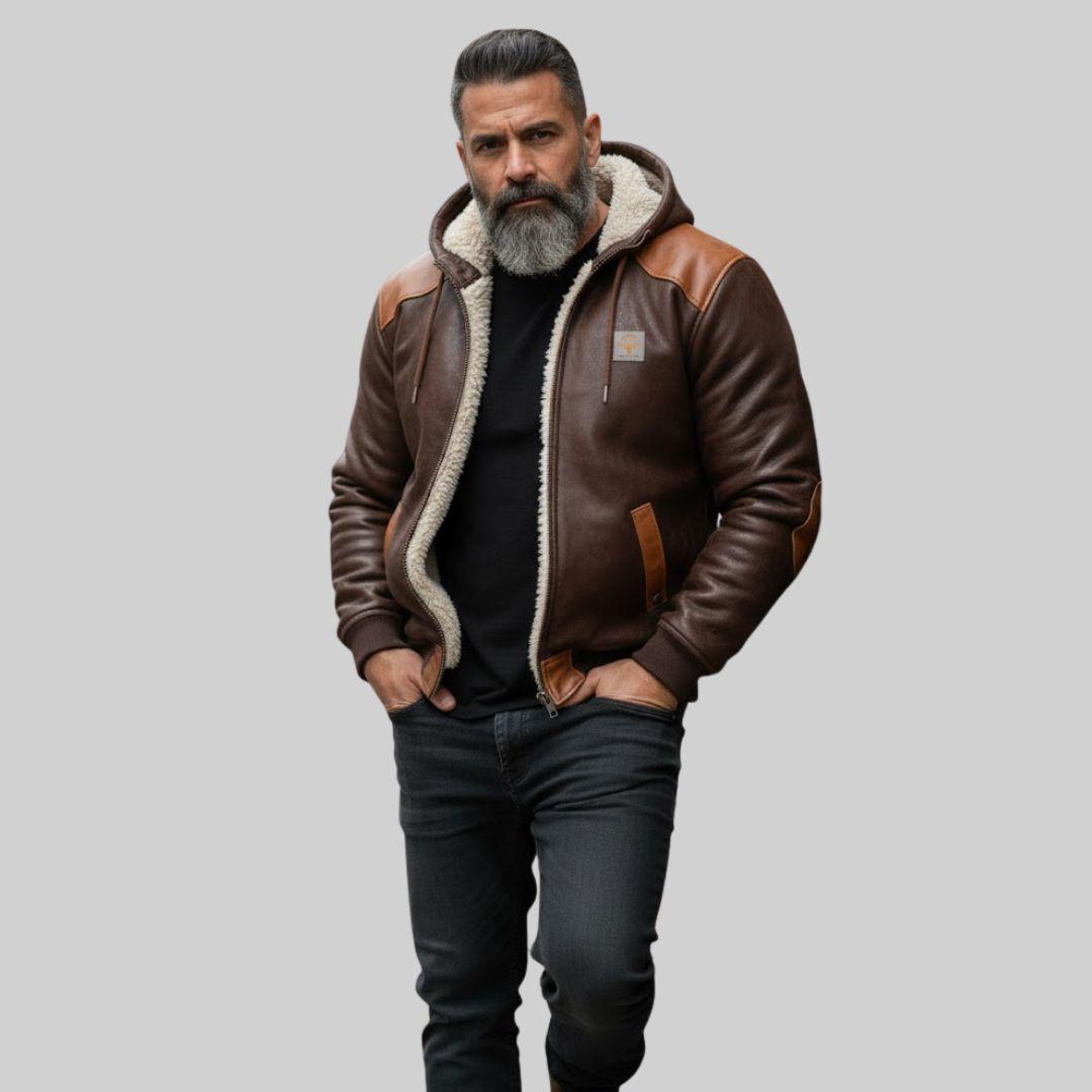 ADAM | Chaqueta Con Elegantes Detalles de Cuero