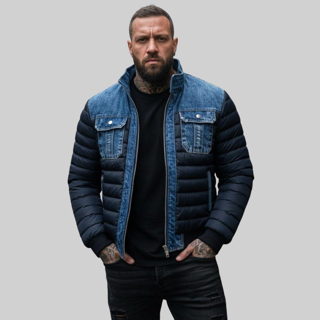 SILVIO | Chaqueta Acolchada Con Detalles De Denim