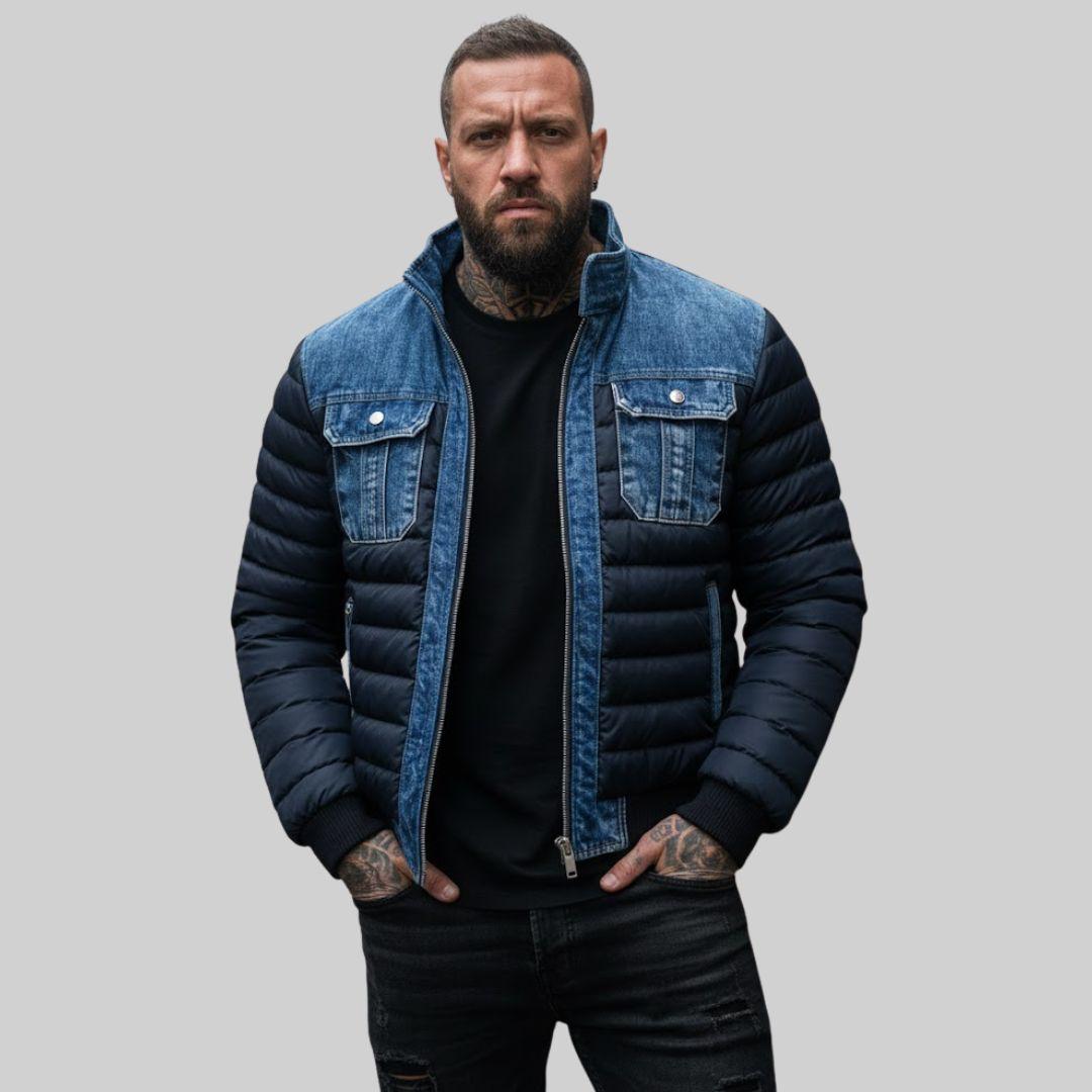 SILVIO | Chaqueta Acolchada Con Detalles De Denim