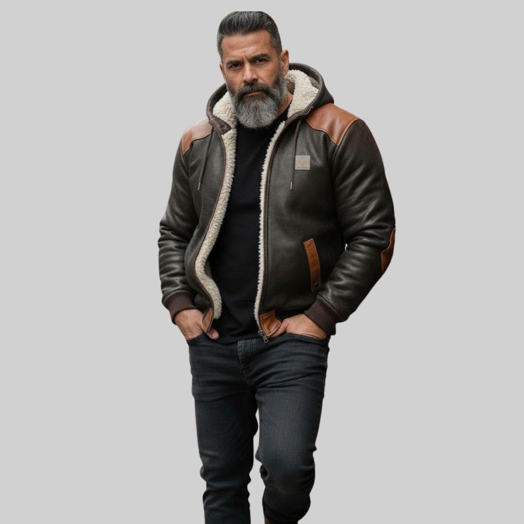 ADAM | Chaqueta Con Elegantes Detalles de Cuero