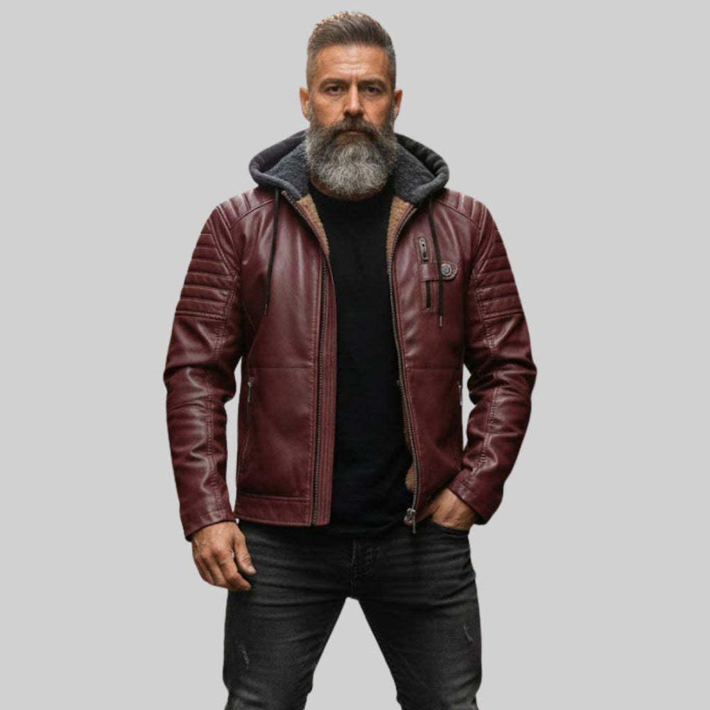 DANIEL | Chaqueta Con Capucha Con Efecto Cuero